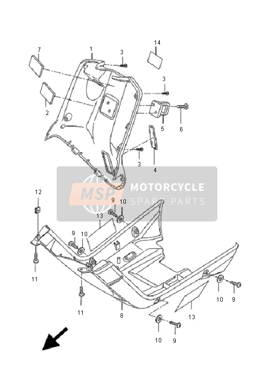 5WWF8385A000, Cover Lower, Yamaha, 0